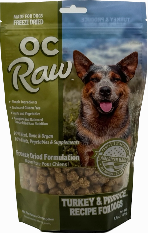 OC Raw Freeze-Dried Turkey & Produce Rox