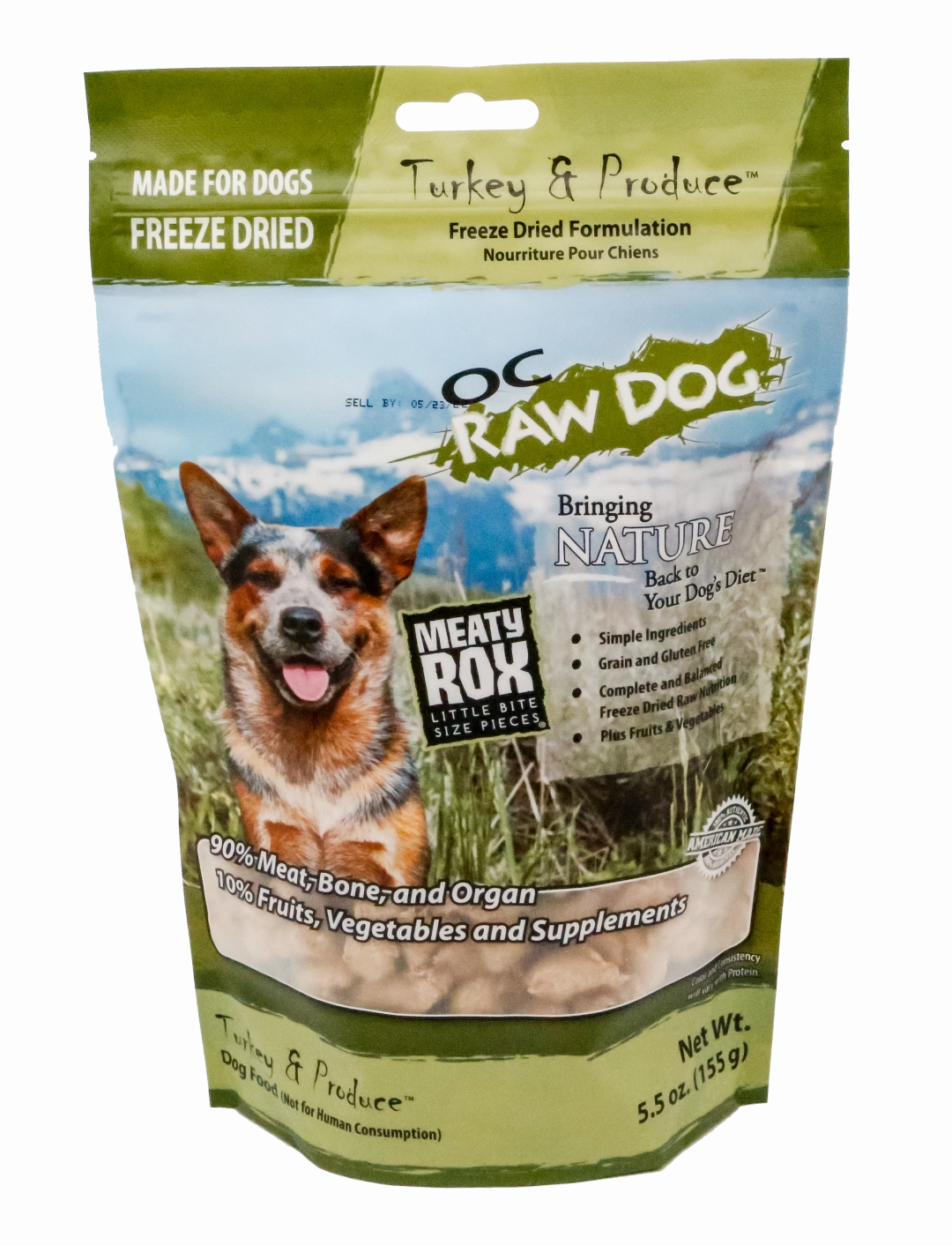 OC Raw Freeze-Dried Turkey & Produce Rox