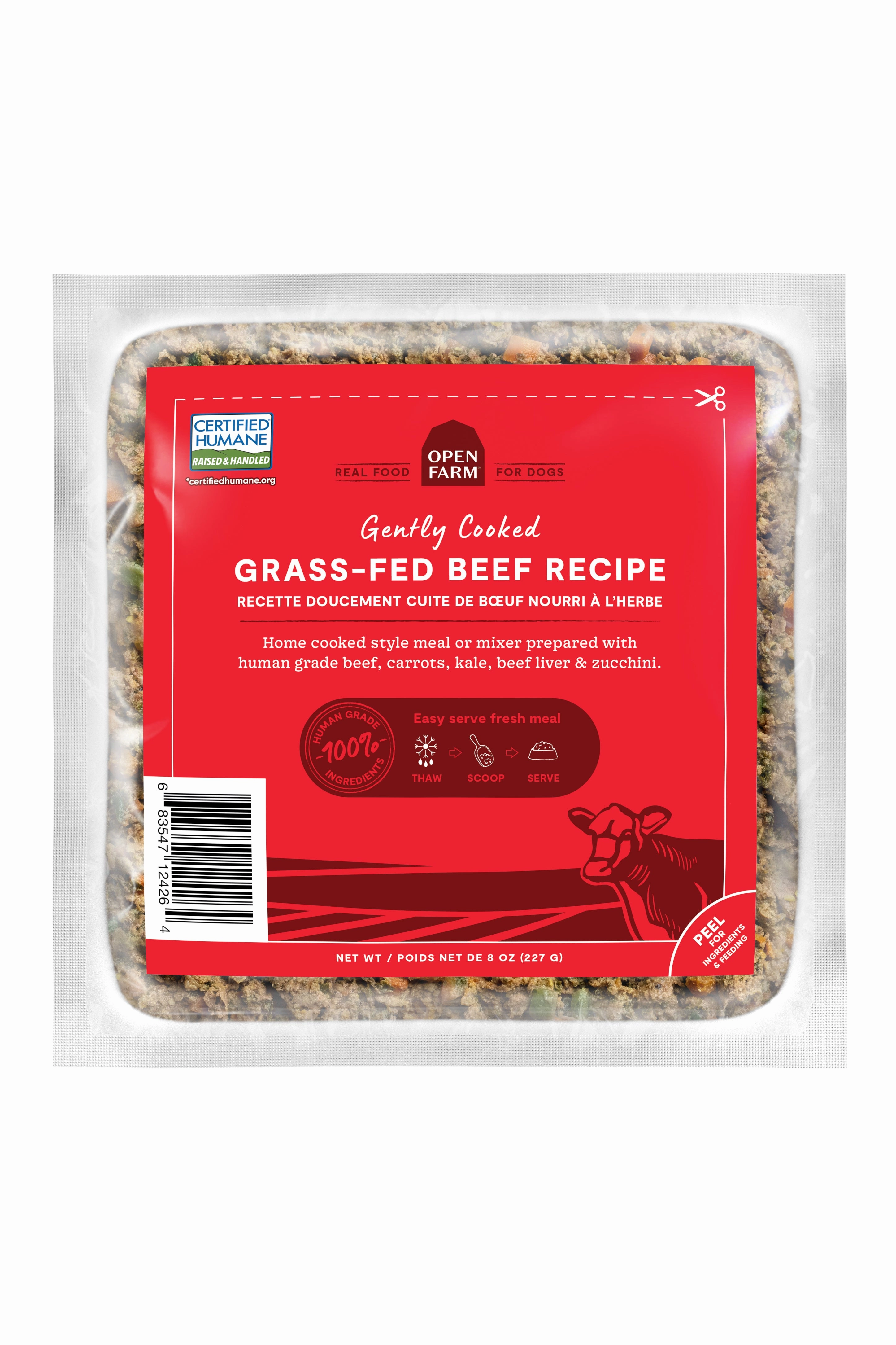 Open Farm Gently Cooked Grass-Fed Beef Fresh Dog Food