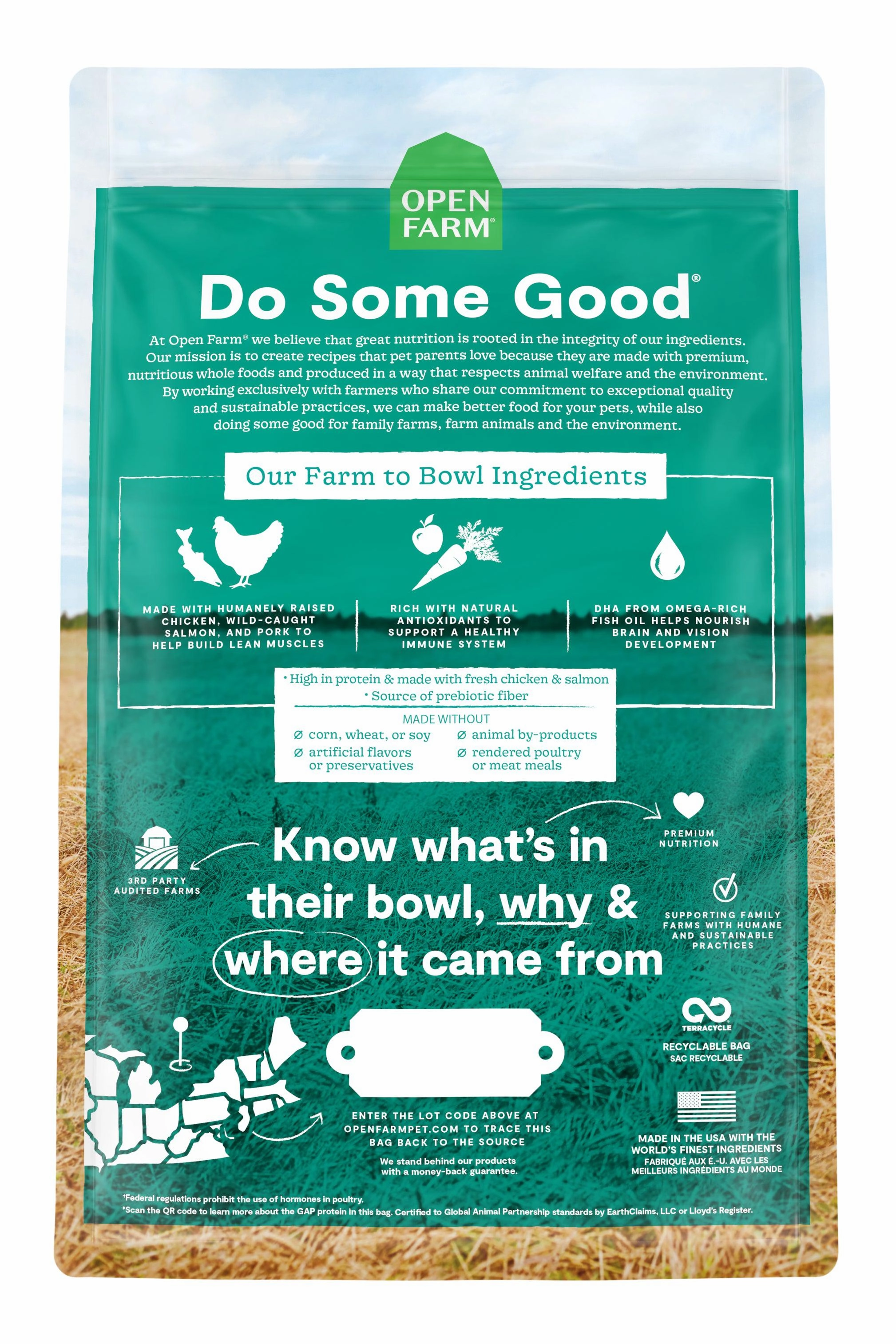 Open Farm Puppy Chicken and Salmon Dry Dog Food