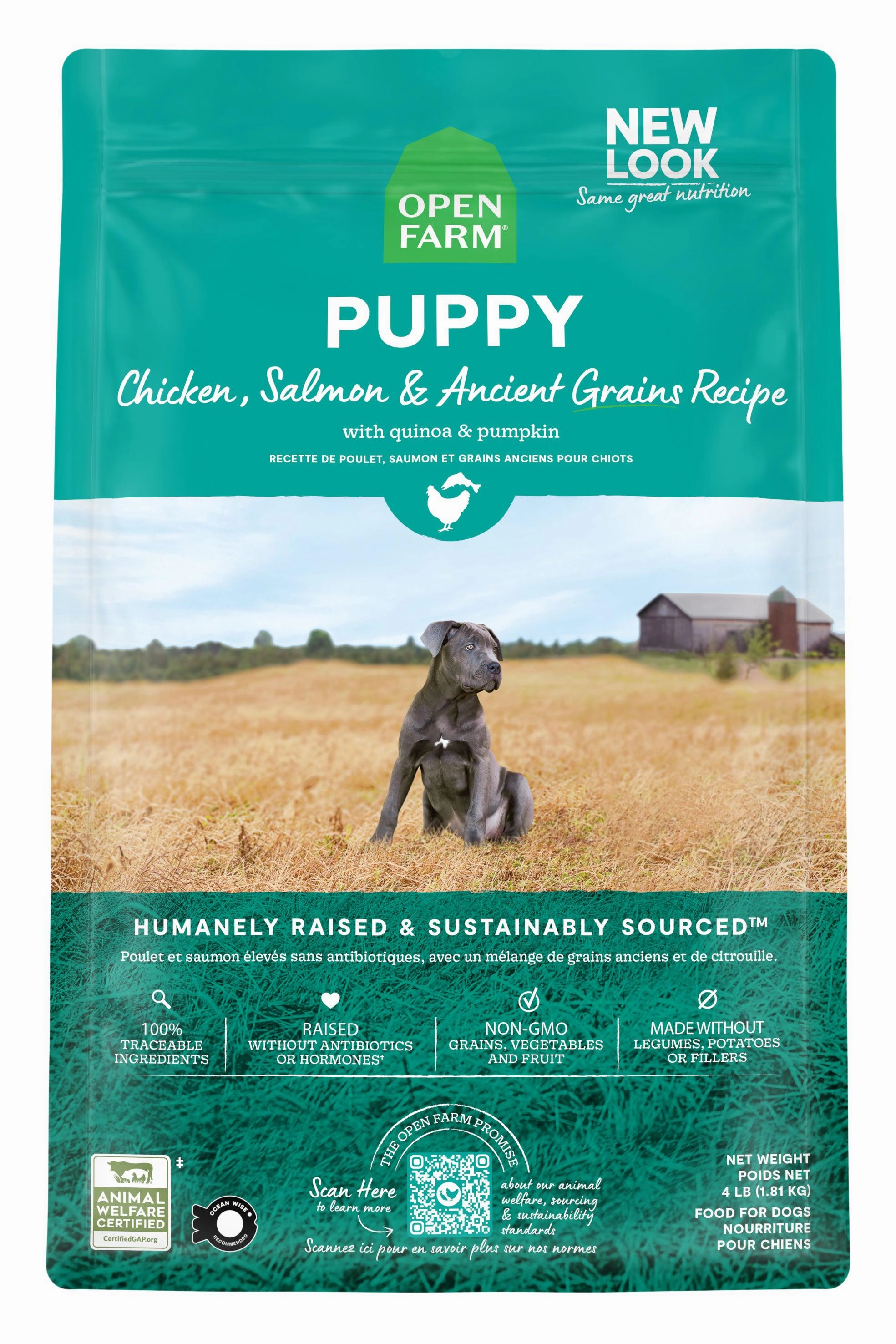 Open Farm Puppy Chicken, Salmon, and Ancient Grains Dry Dog Food