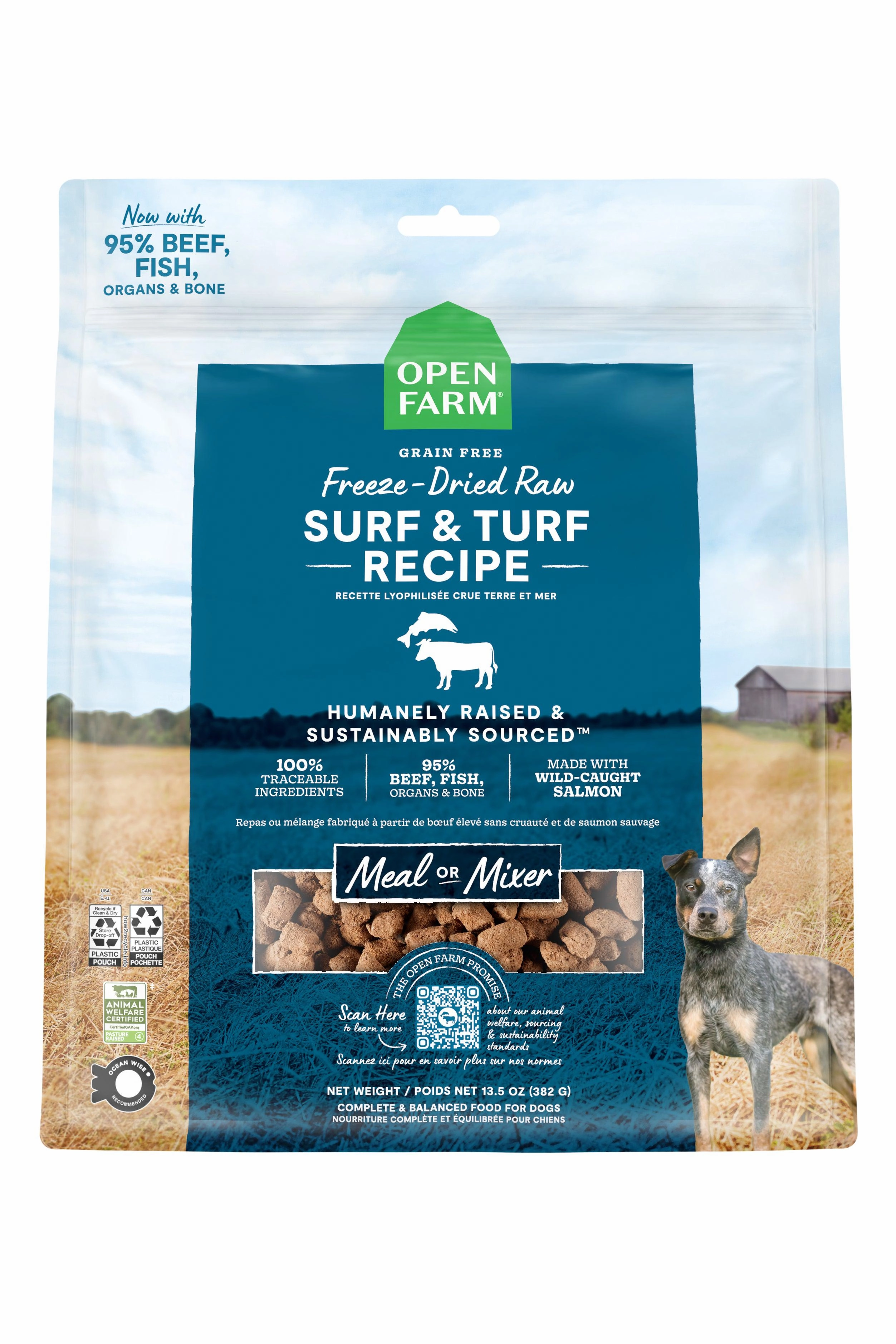 Open Farm Surf and Turf Freeze-Dried Morsels Dog Food