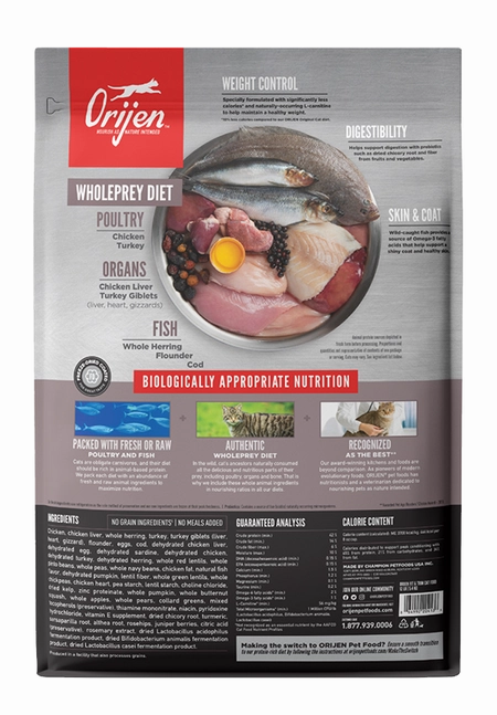 ORIJEN Grain Free Fit & Trim Dry Cat Food