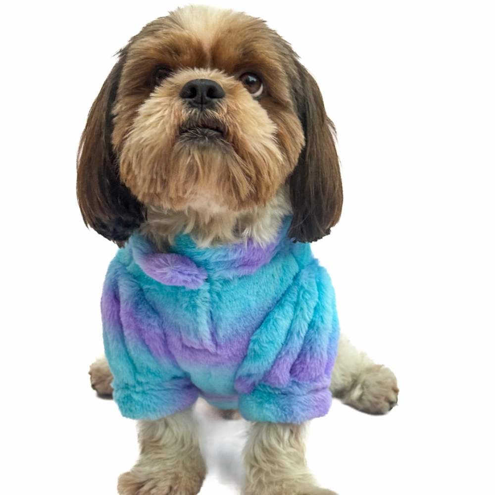 Pawgypets Fur Sweater for Dogs and Cats (Blue/Purple)