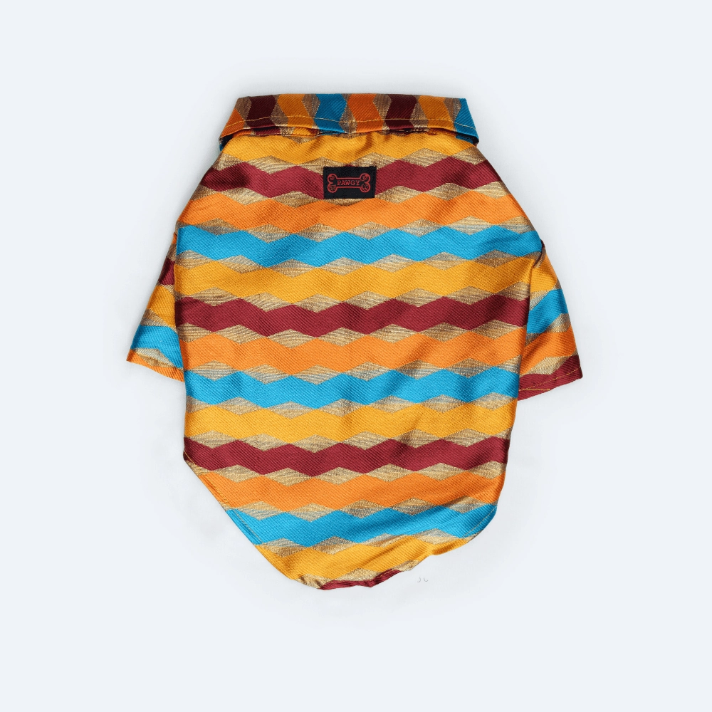 Pawgypets Occasion Wear Shirt for Dogs and Cats (Multi Stripe)
