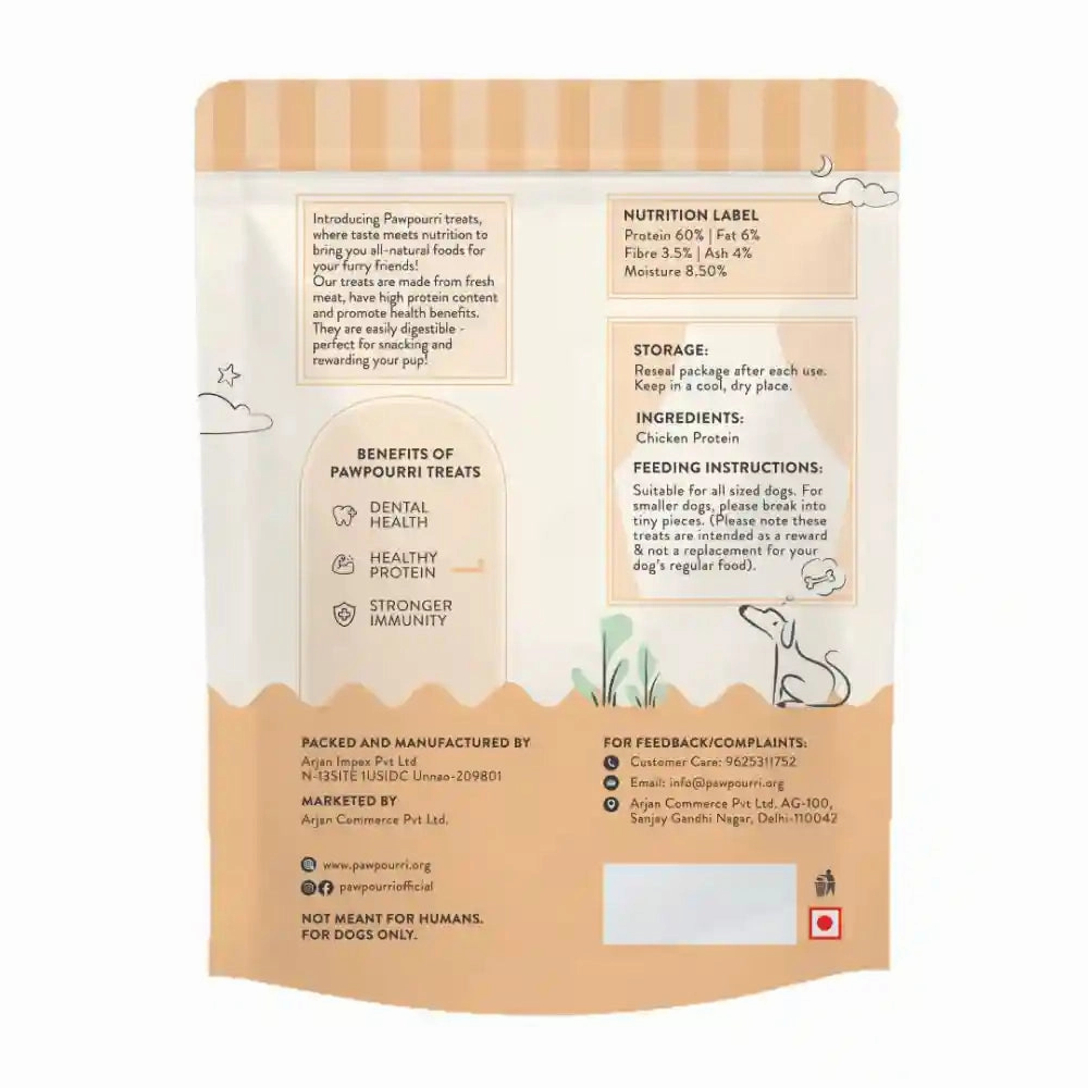 Pawpourri 100% Natural Chicken Jerky Dog Treat