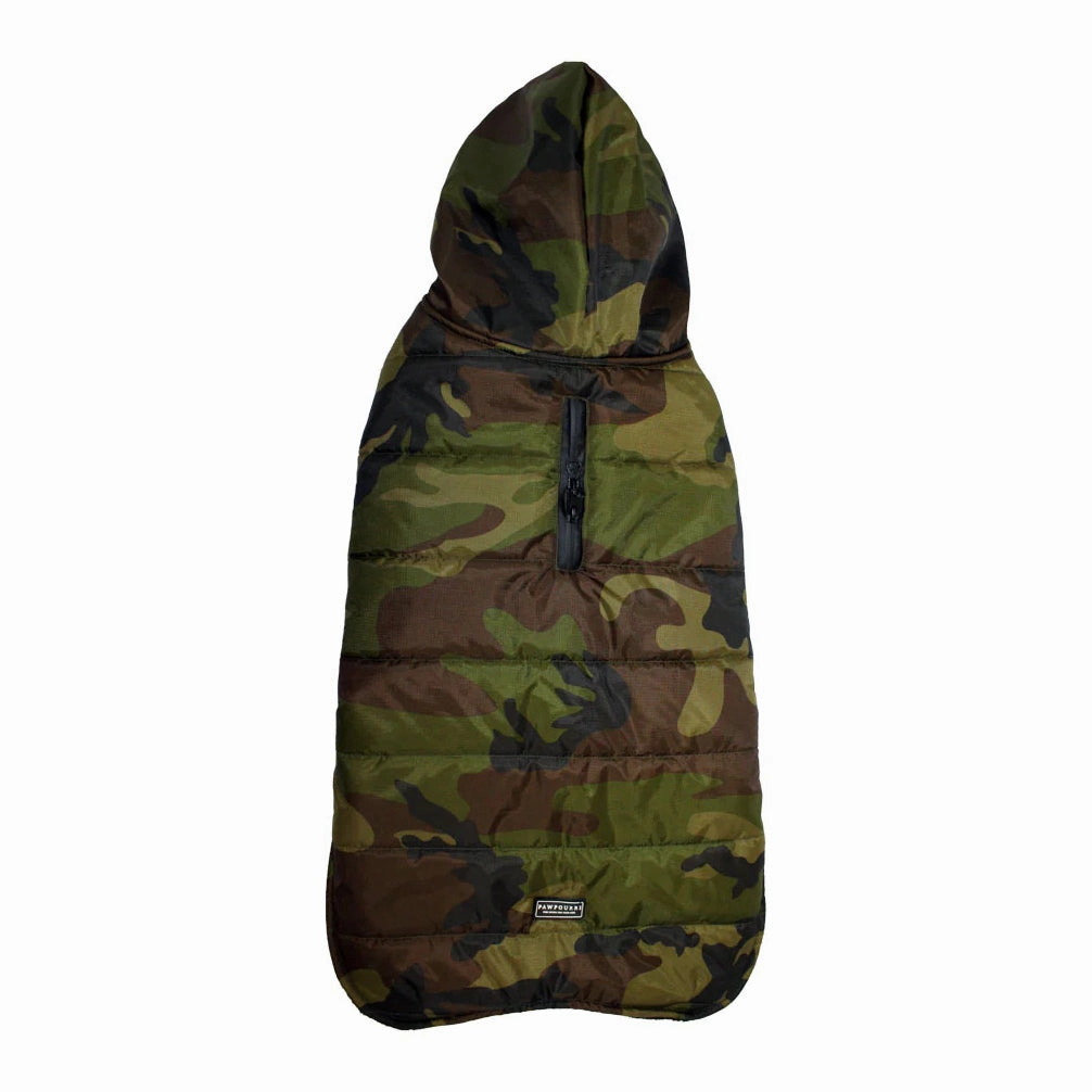 Pawpourri Ribstop Camo Printed Jacket for Dogs and Cats (Green)