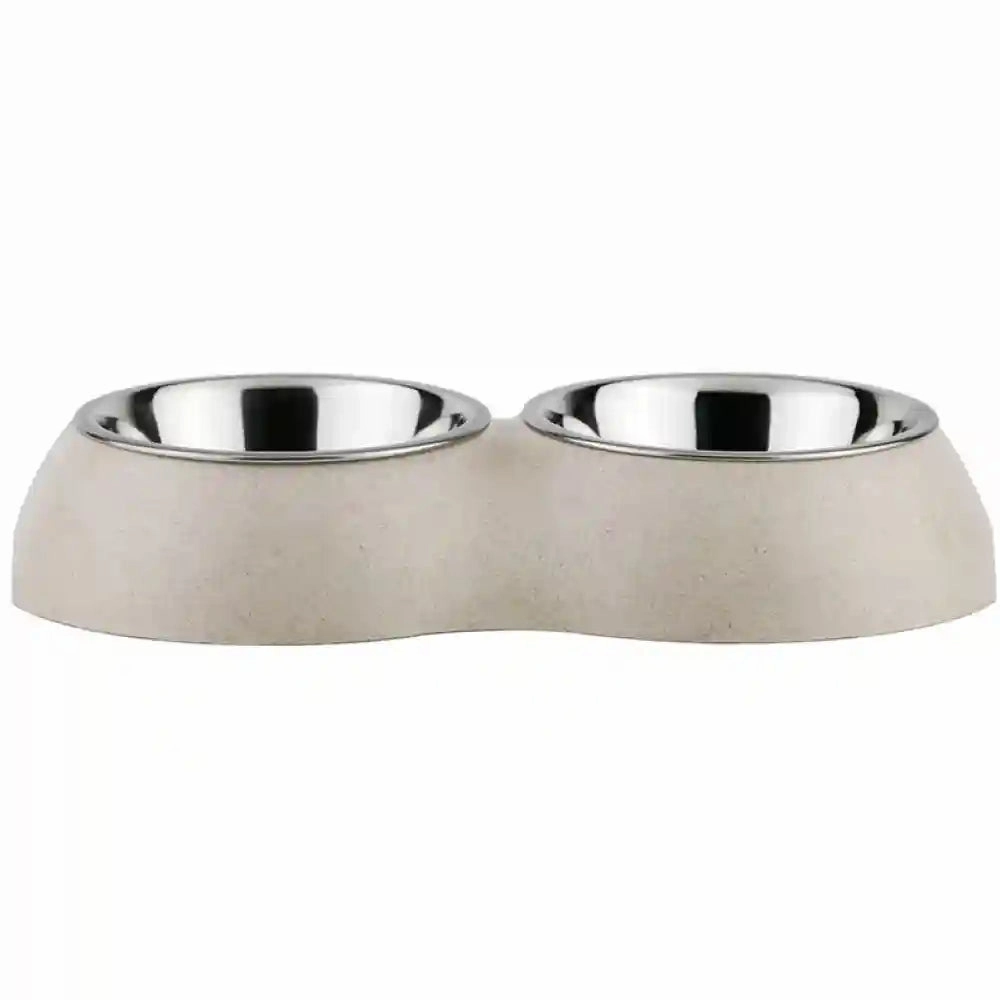 Pawpourri Sustainable Dual Diner for Cats (Off White)