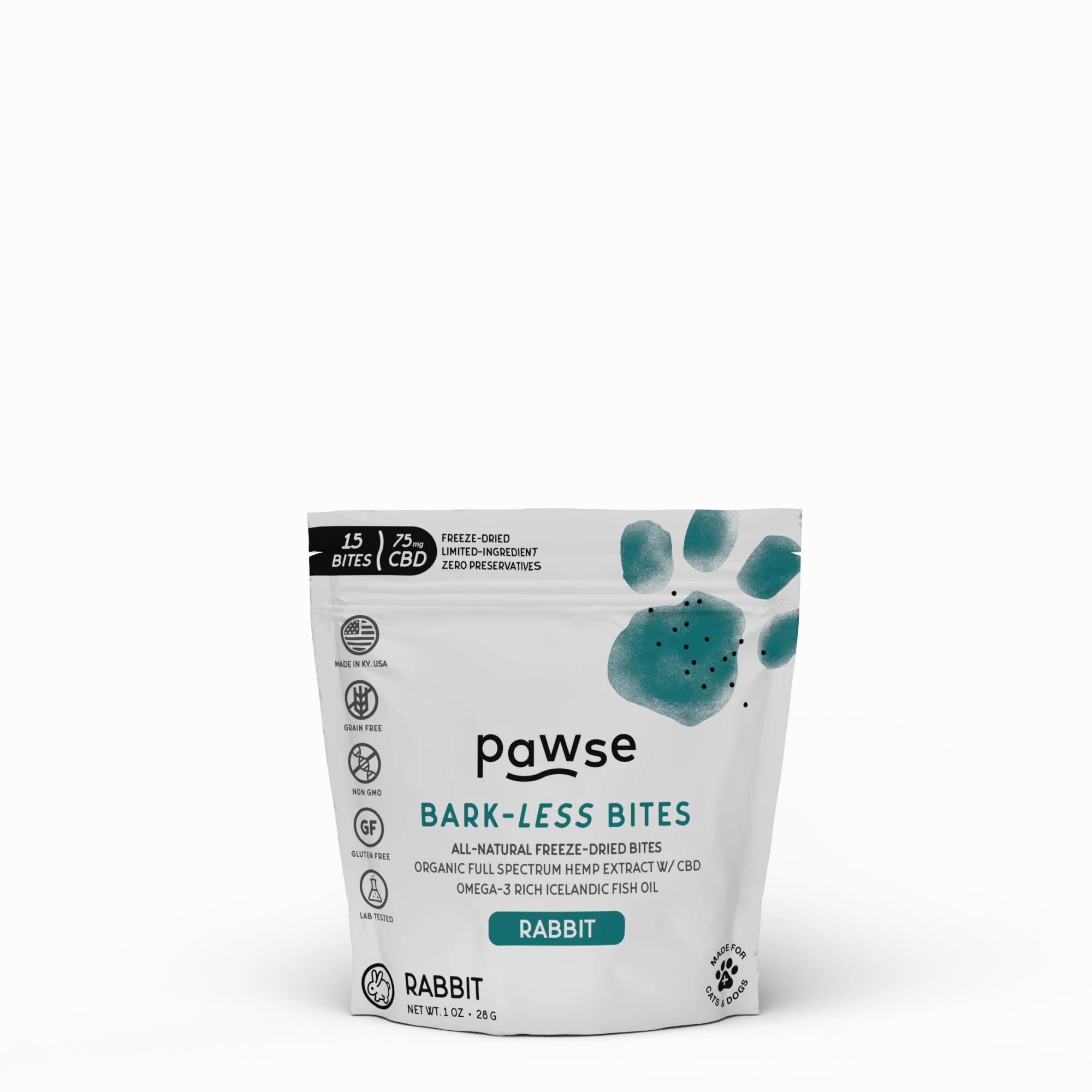 Pawse Bark Less Bites Freeze Dried Rabbit
