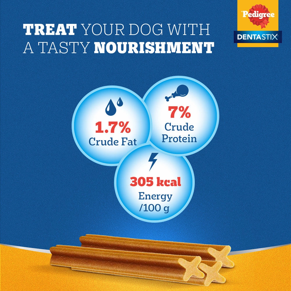 Pedigree Dentastix Oral Care for Adult (Large Breed of 25 kg ) and Henlo Chicken Jerky Dog Treats Combo
