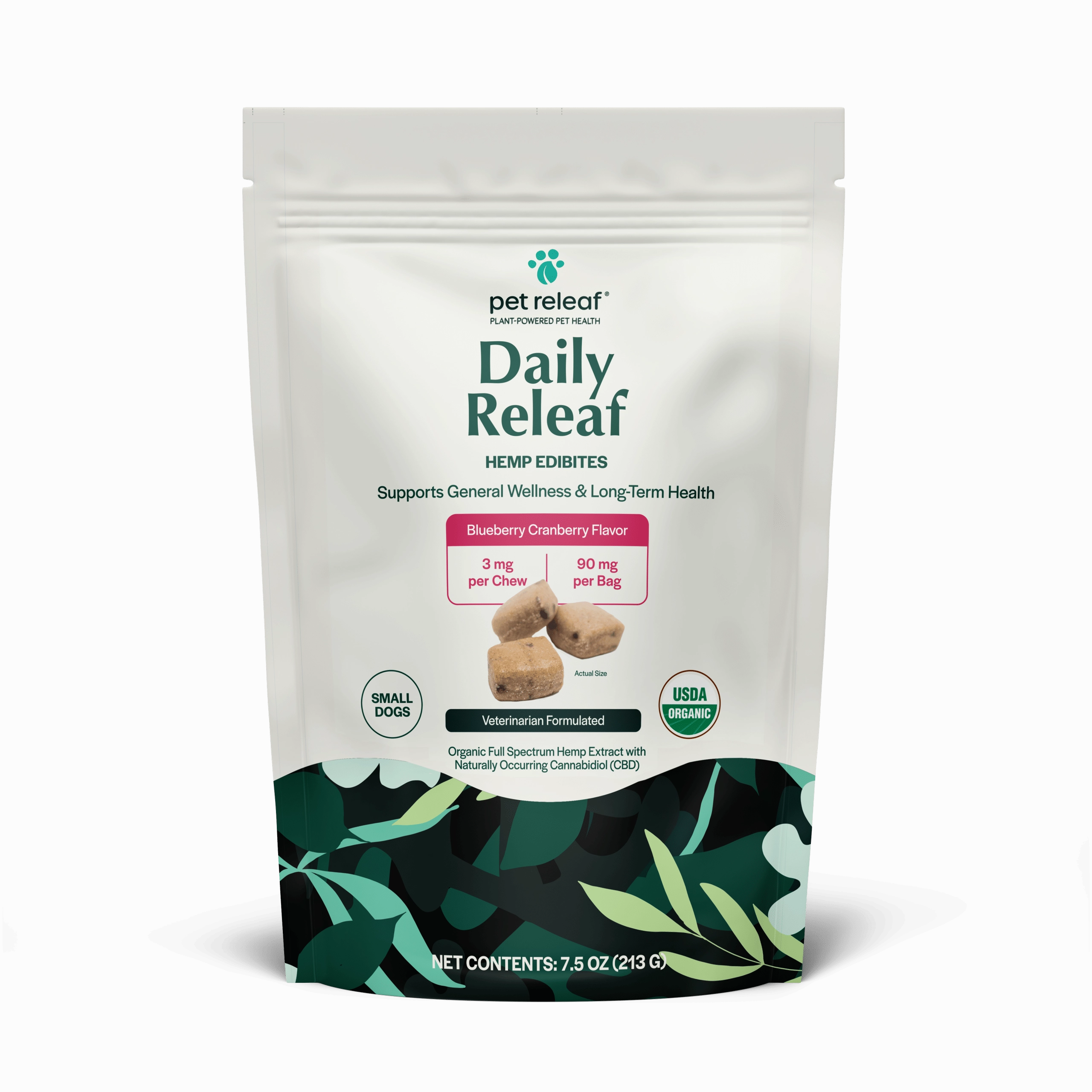 Pet Releaf Daily Releaf Edibites Blueberry & Cranberry