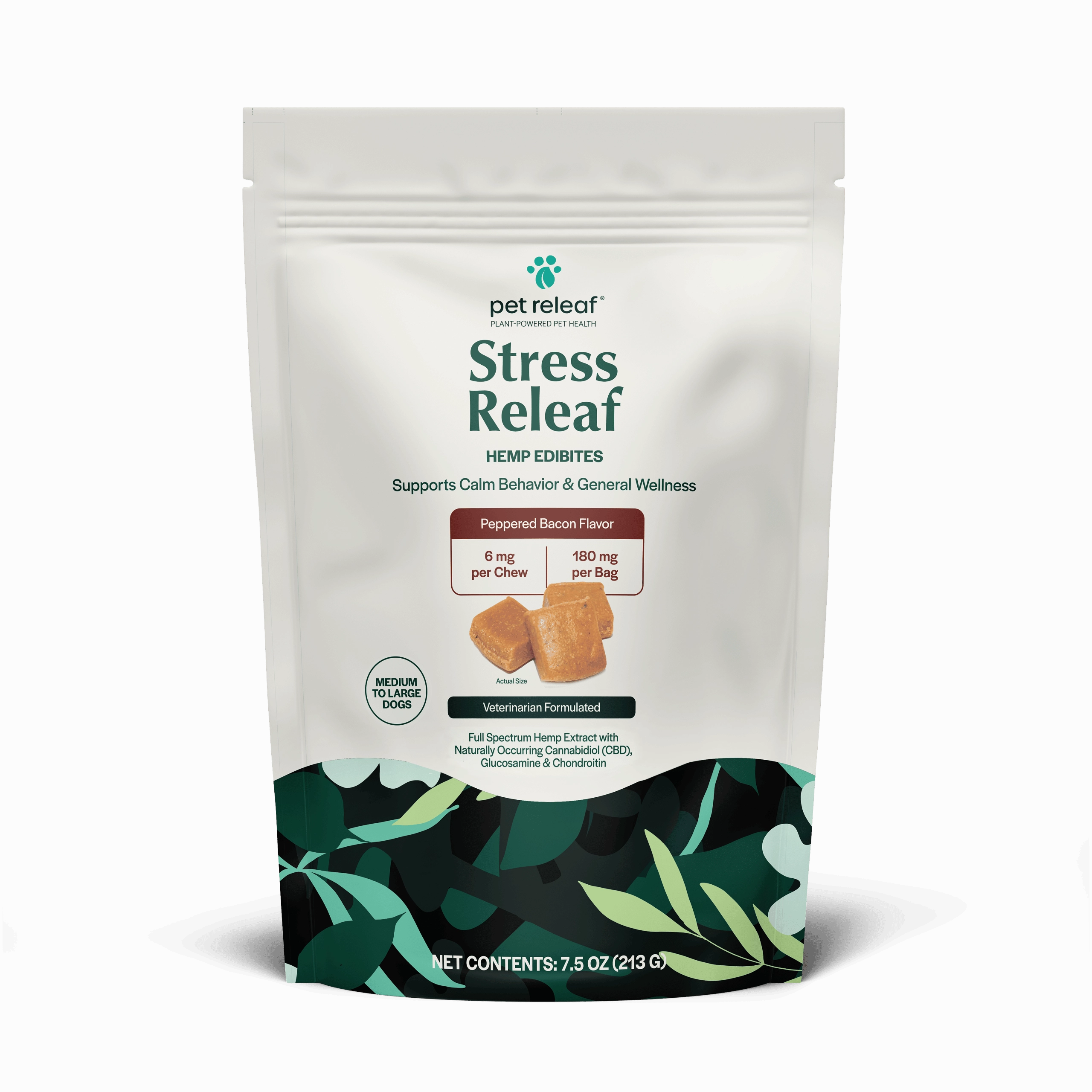 Pet Releaf Stress Releaf Edibites Peppered Bacon Flavor