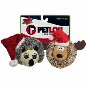 Petlou Reindeer & Hedgehog Balls 4" 2 pk