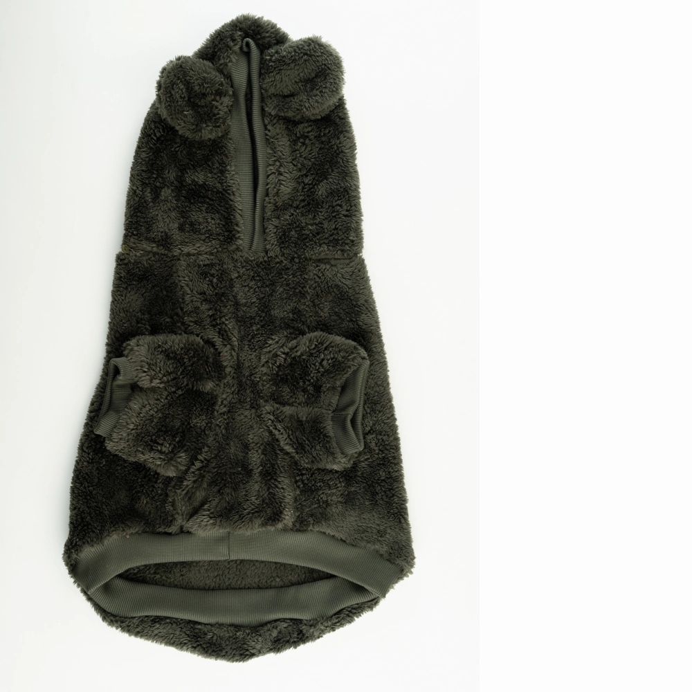 Petsnugs Fluffy Sweatshirt for Dogs and Cats (Olive Green)