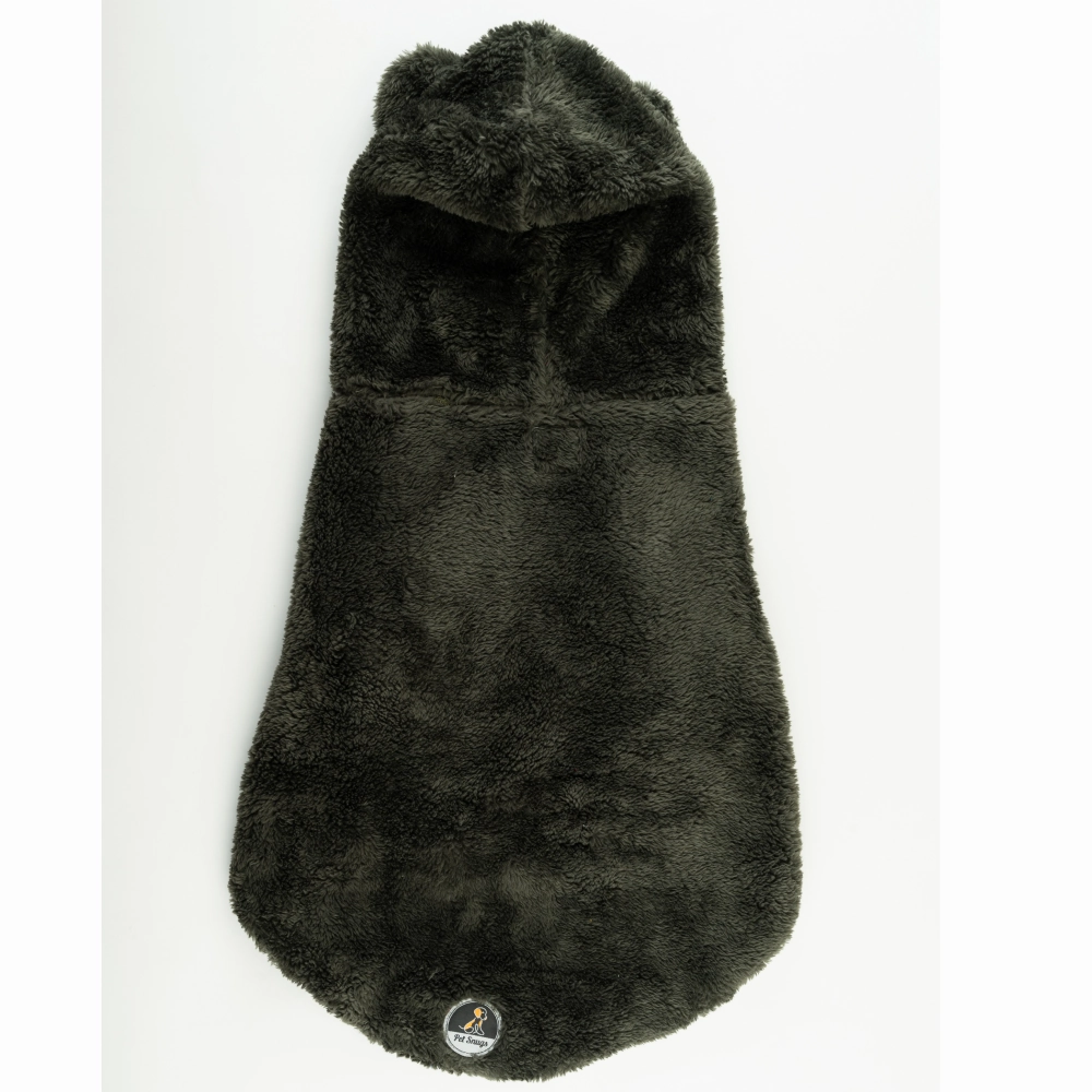 Petsnugs Fluffy Sweatshirt for Dogs and Cats (Olive Green)