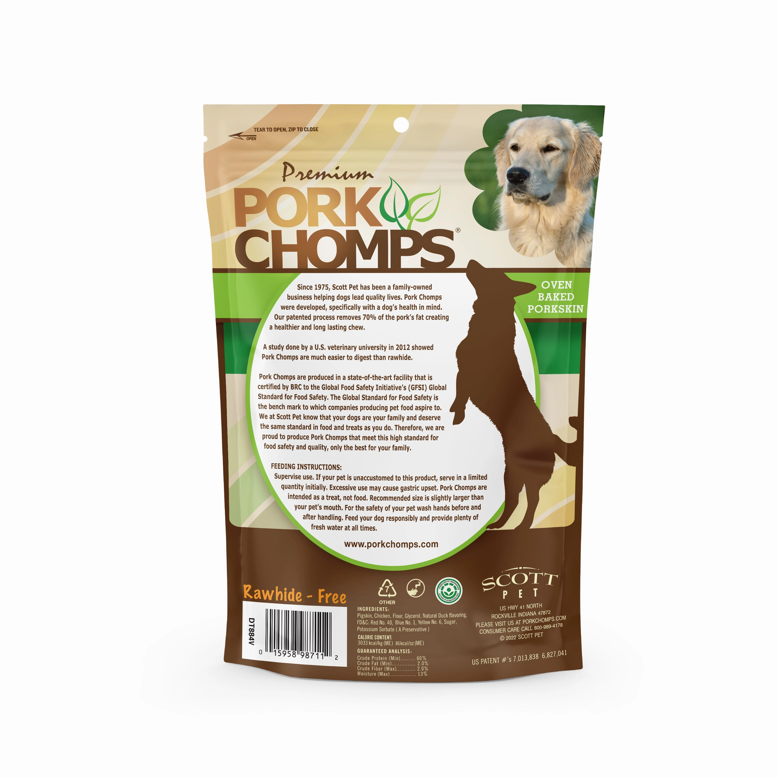 Pork Chomps 5-inch Meaty Skewers, 6 count Dog Chews
