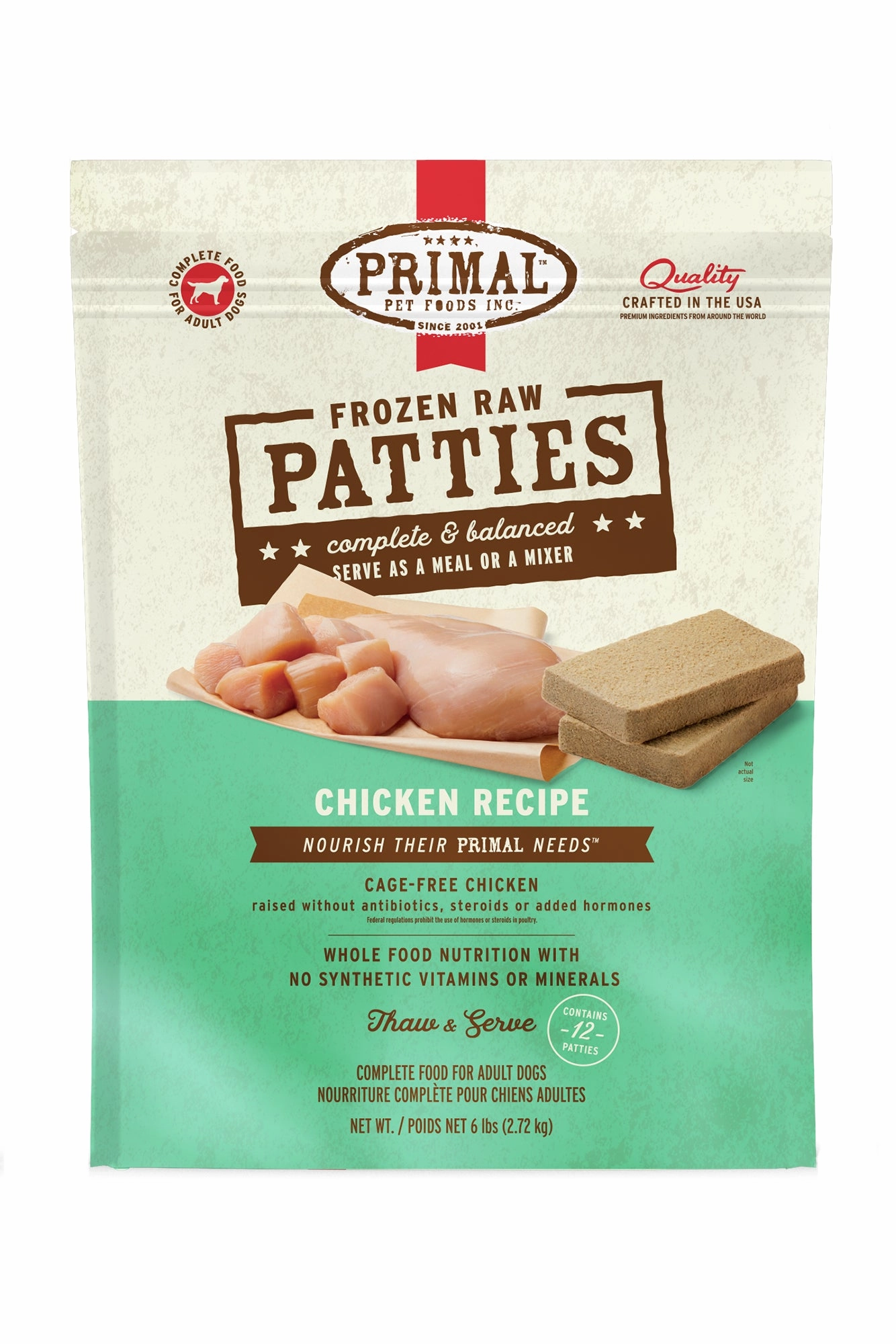 Primal Chicken Frozen Raw Dog Food