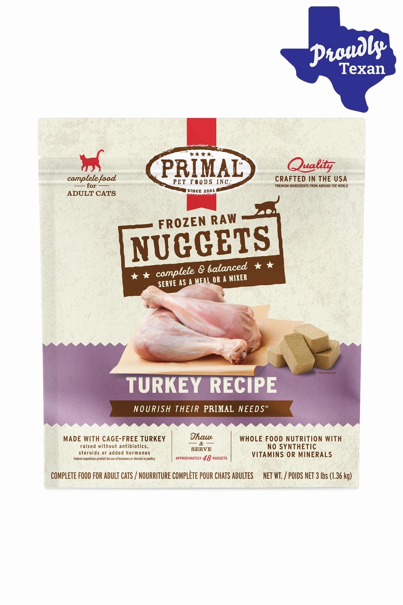 Primal Feline Turkey Frozen Raw Cat Food