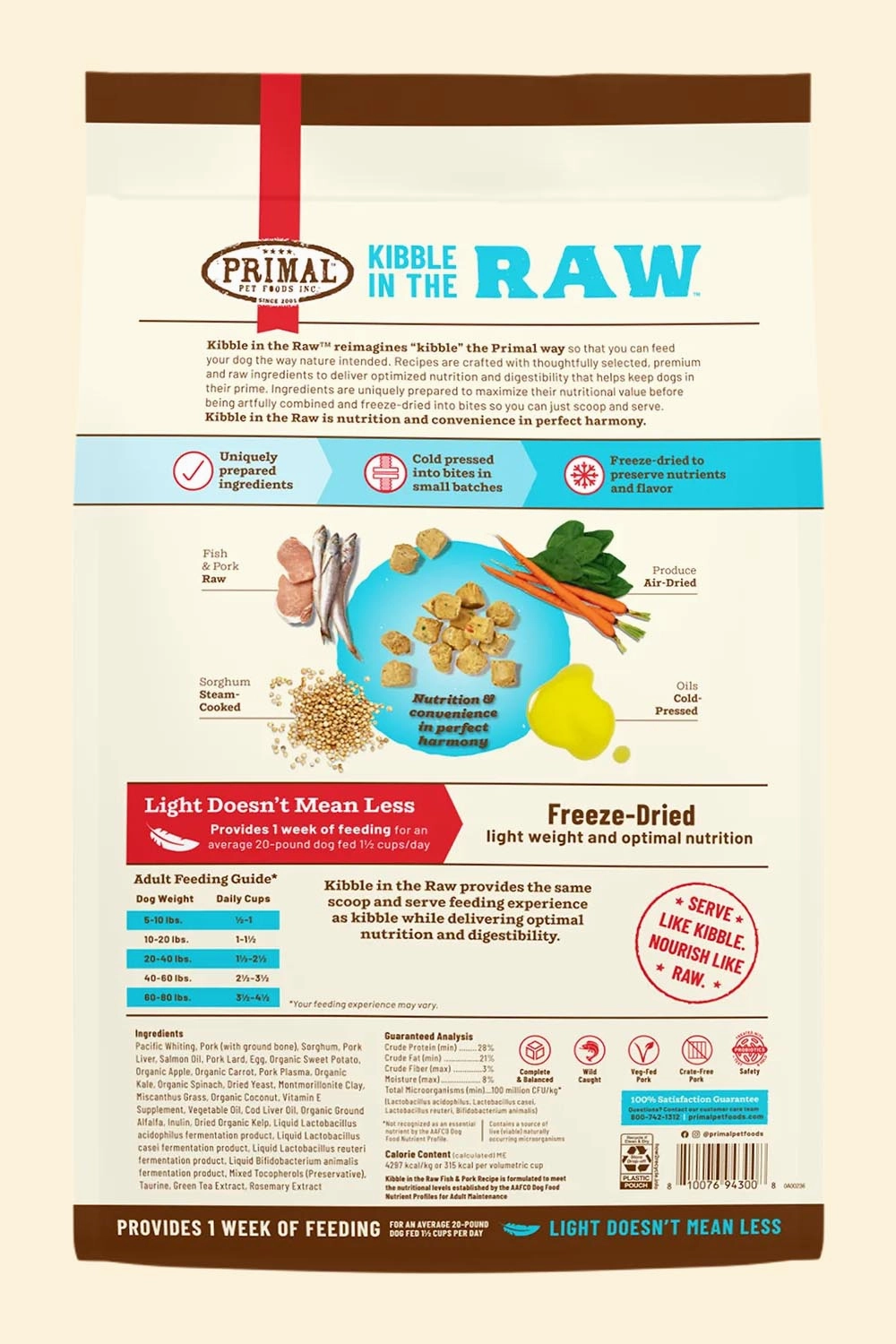 Primal Fish Kibble in the Raw Dry Dog Food