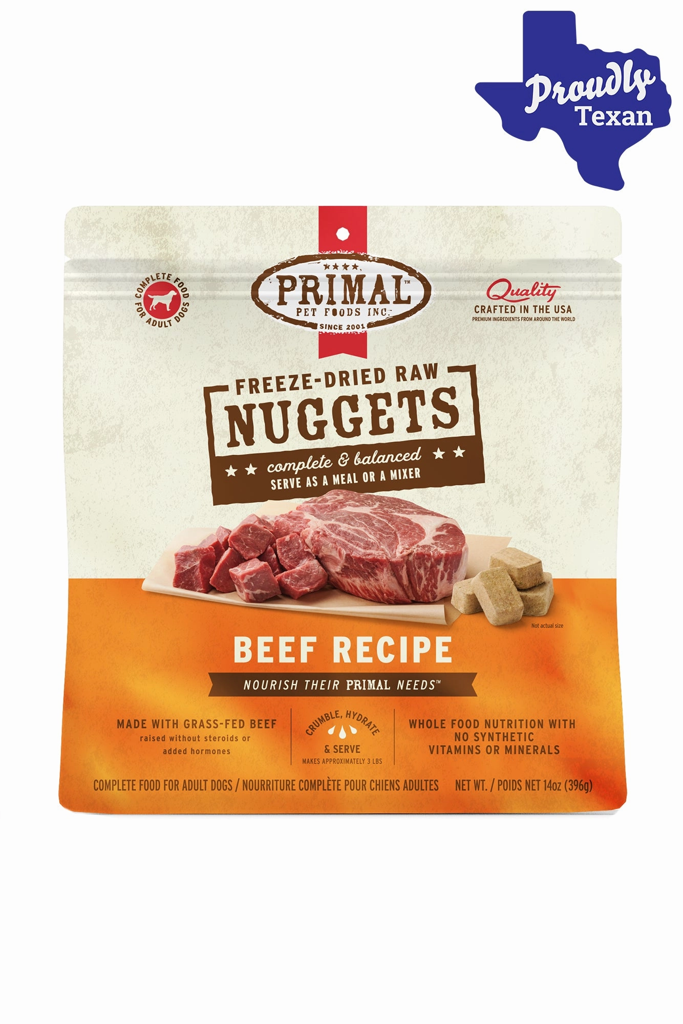Primal Freeze Dried Nuggets Beef Dog Food