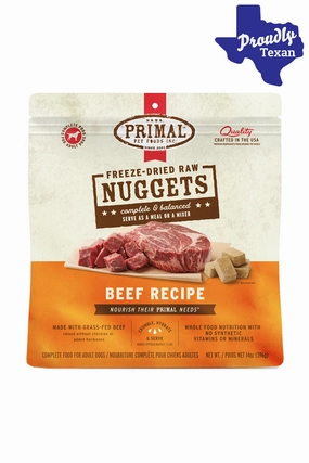 Primal Freeze Dried Nuggets Beef Dog Food