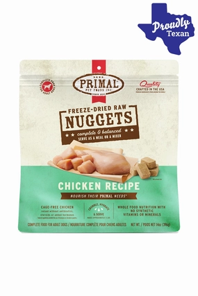Primal Freeze Dried Nuggets Chicken Dog Food
