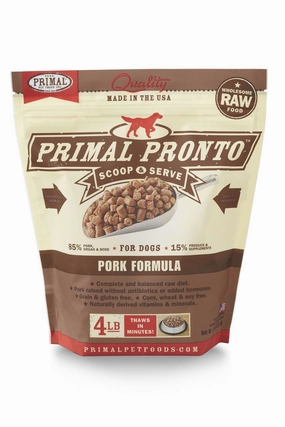 Primal Pronto Dog Raw Pork 4lbs.