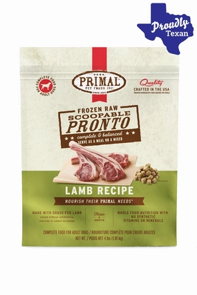 Primal Pronto Lamb Frozen Raw Dog Food