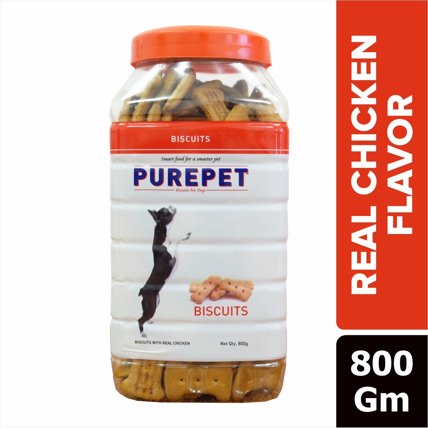 Purepet Chicken Flavour Real Chicken Biscuit and Henlo Chicken Pops Dog Treats Combo