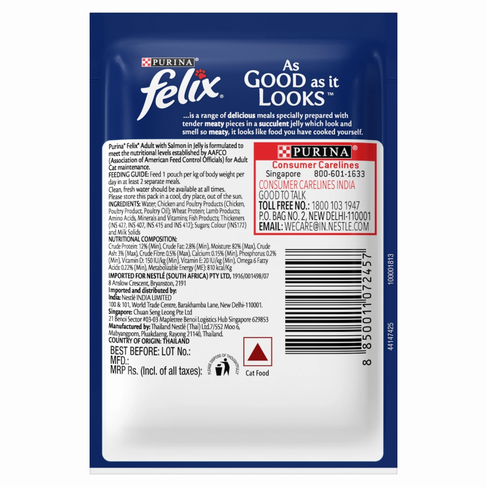 Purina Felix Salmon with Jelly Adult Cat Wet Food