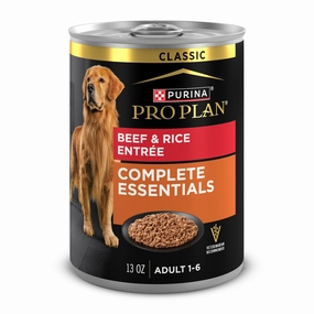 Purina Pro Plan Complete Essentials Classic Pate Dog Food, Beef and Rice Entre