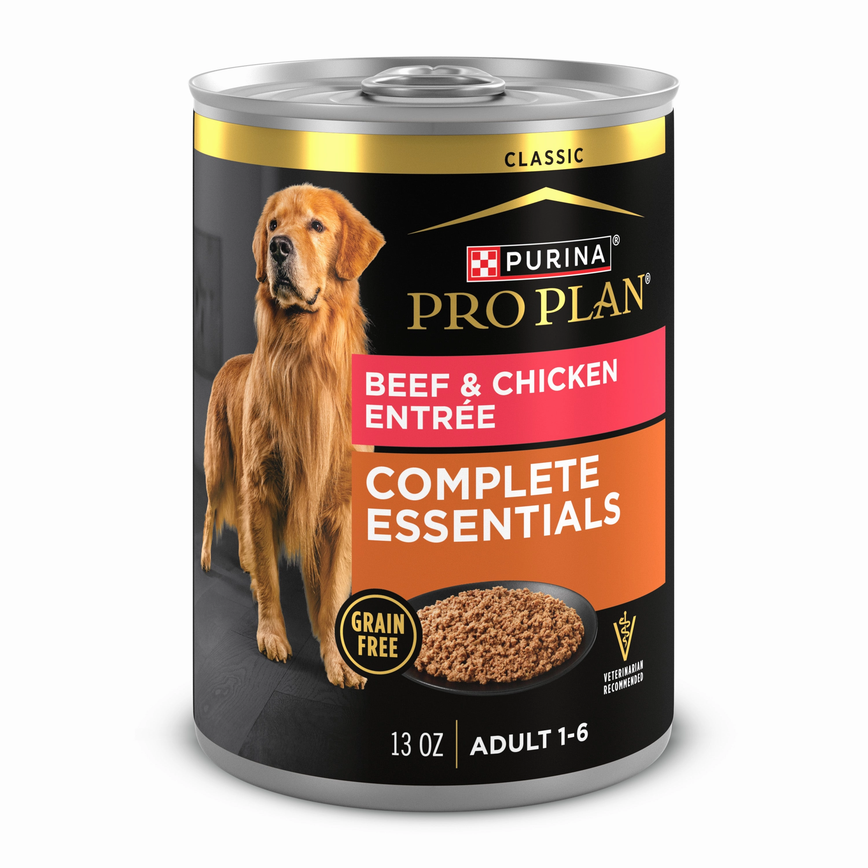 Purina Pro Plan Dog Food Grain Free Classic Pate, Beef and Chicken Entre
