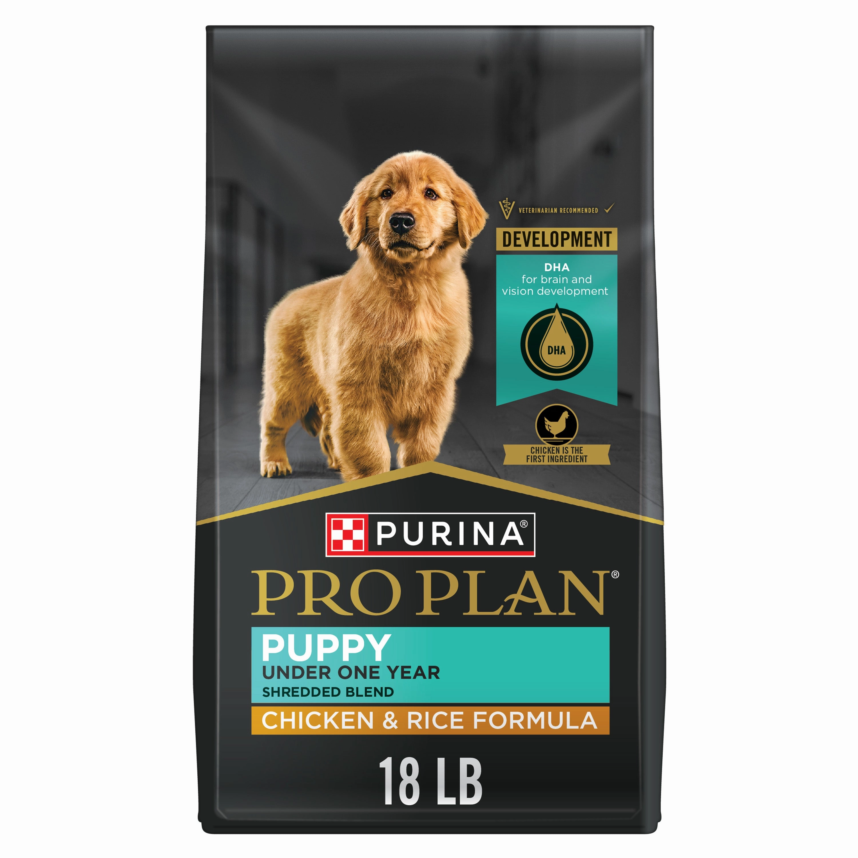 Purina Pro Plan High Protein Puppy Food Shredded Blend Chicken & Rice Formula