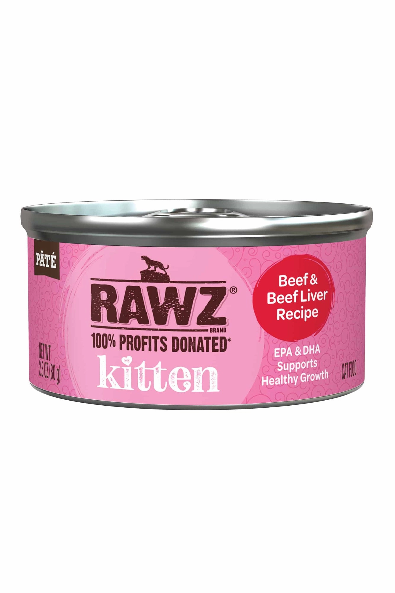 Rawz Beef and Liver Pate Wet Kitten Food