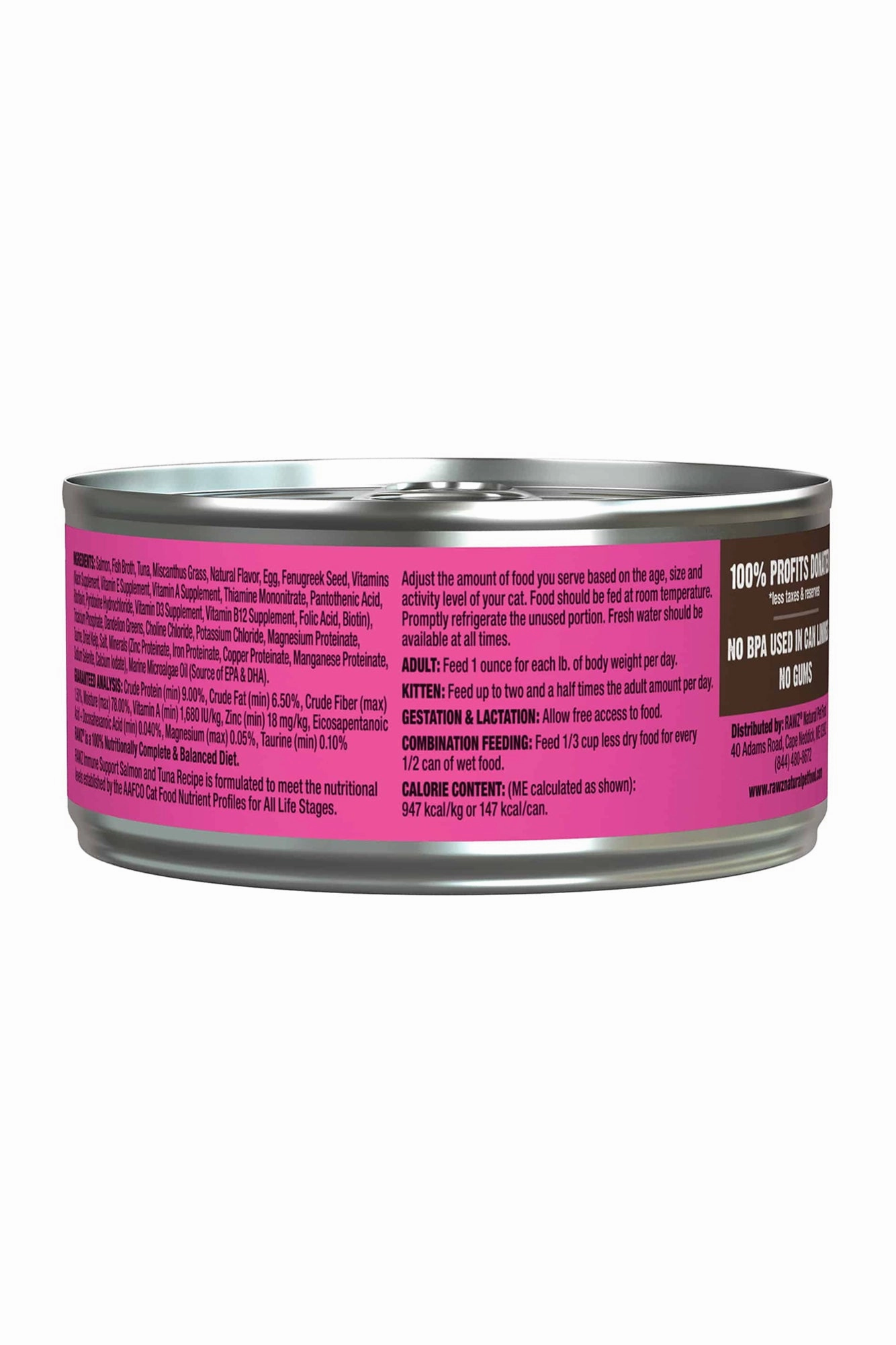Rawz Immune Salmon and Tuna Pate Wet Cat Food
