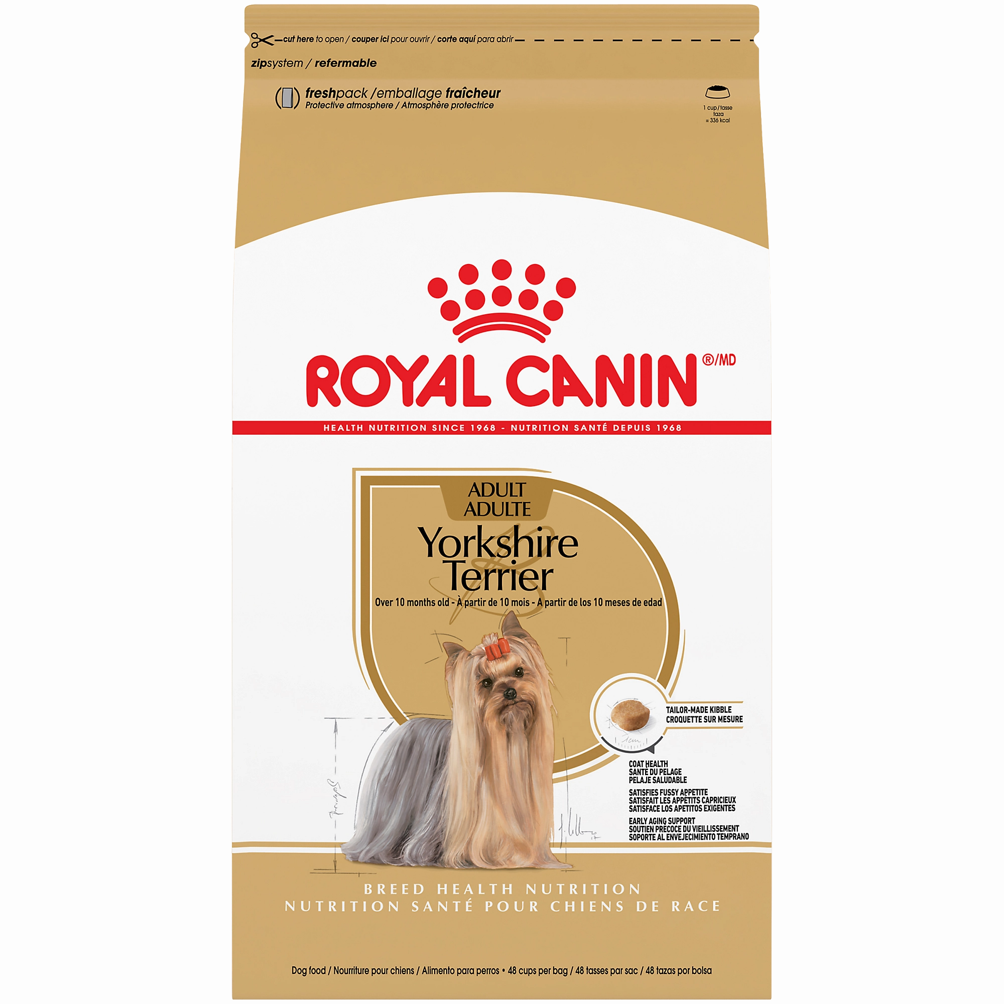 Royal Canin Breed Health Nutrition Yorkshire Terrier Adult Dry Dog Food, 2.5 lb