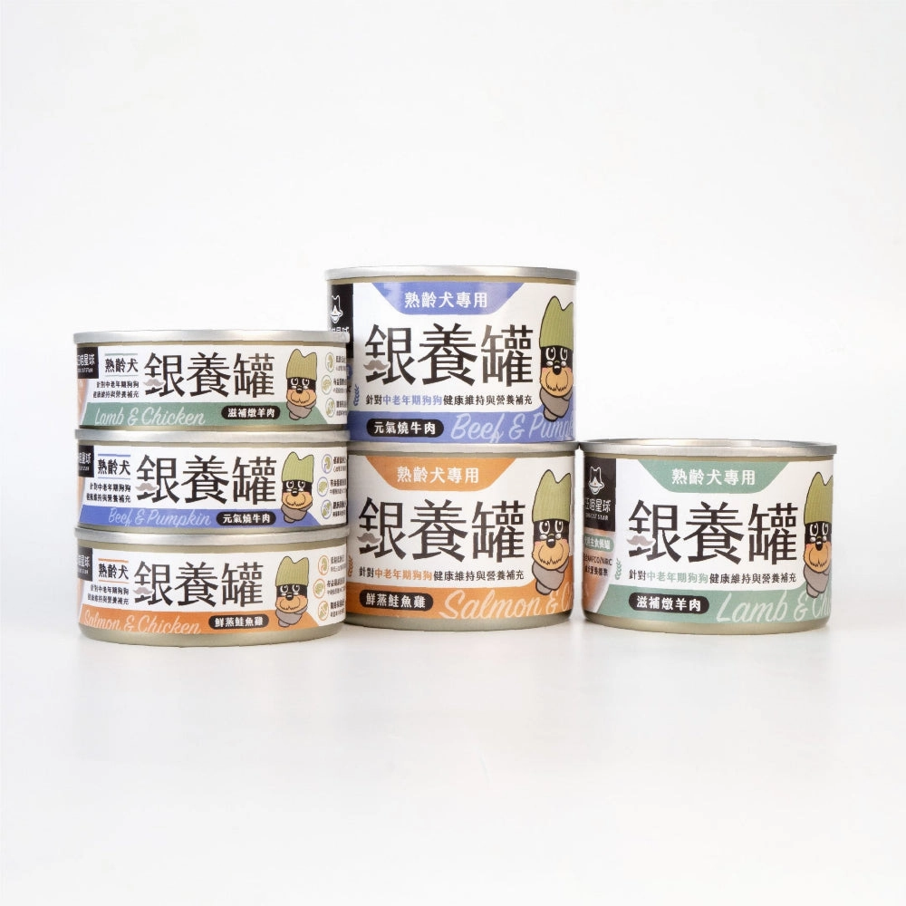 Salmon & Chicken Complete Balanced Senior Dog Can