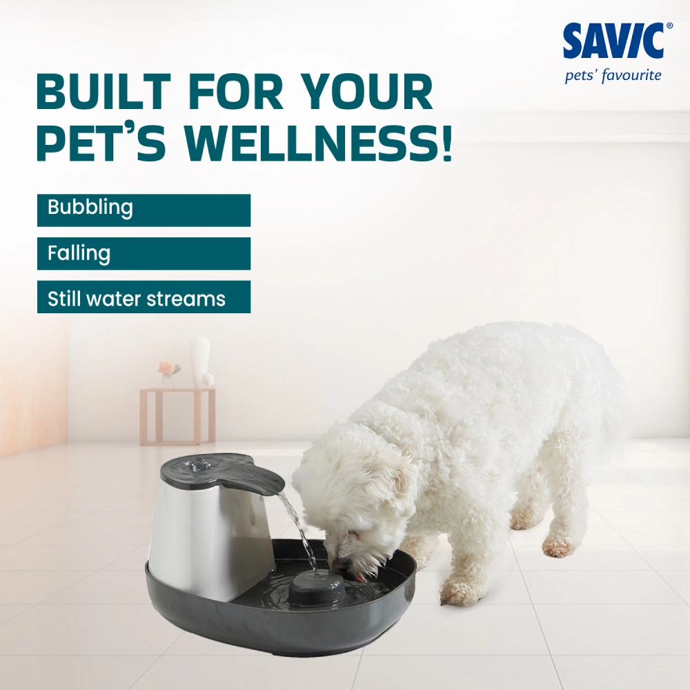 Savic Cascade Anthracite Water Fountain for Cats (Grey)