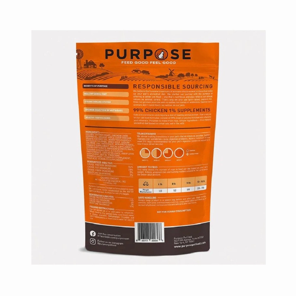 Single Protein Carnivore Chicken Freeze Dried Cat Food