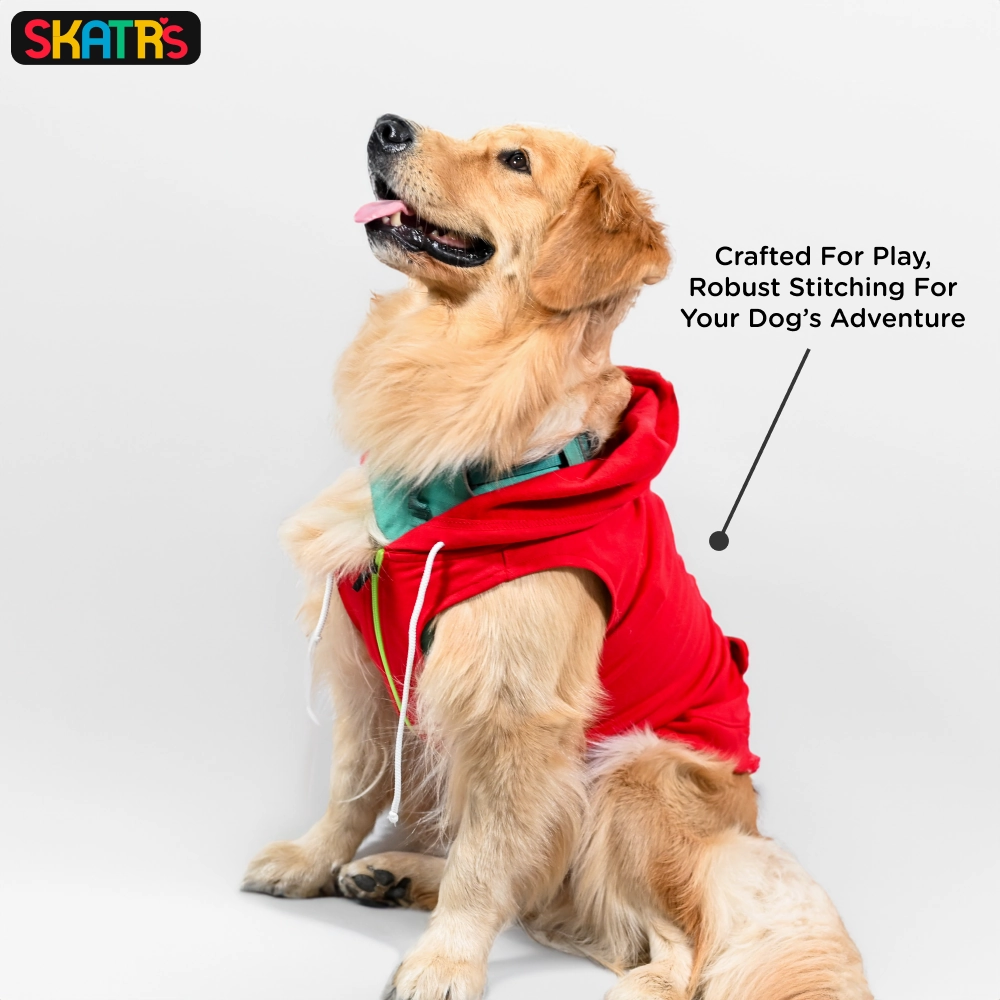 Skatrs  Breezy Vest with Pockets for Dog and Cats (Red)