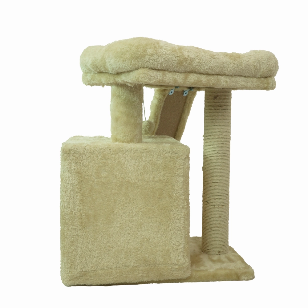 Skatrs Cat Tree Indoor Climbing Activity Tower with Scratching Posts for Cats (Beige)