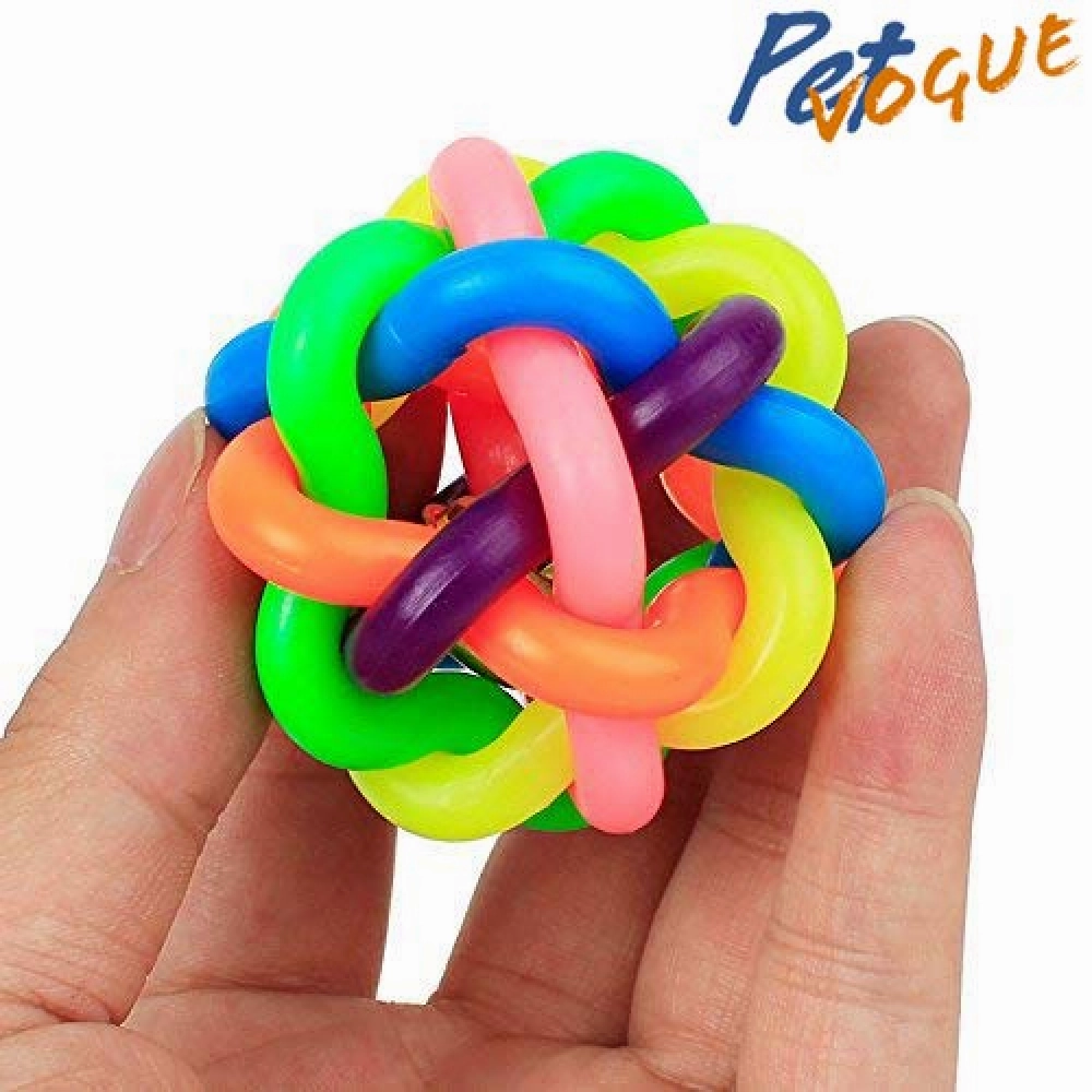 Skatrs Rope Ring Toy, Pet Vogue Bouncy Ball & Henlo Chicken Pops High Protein Treats Dog Combo