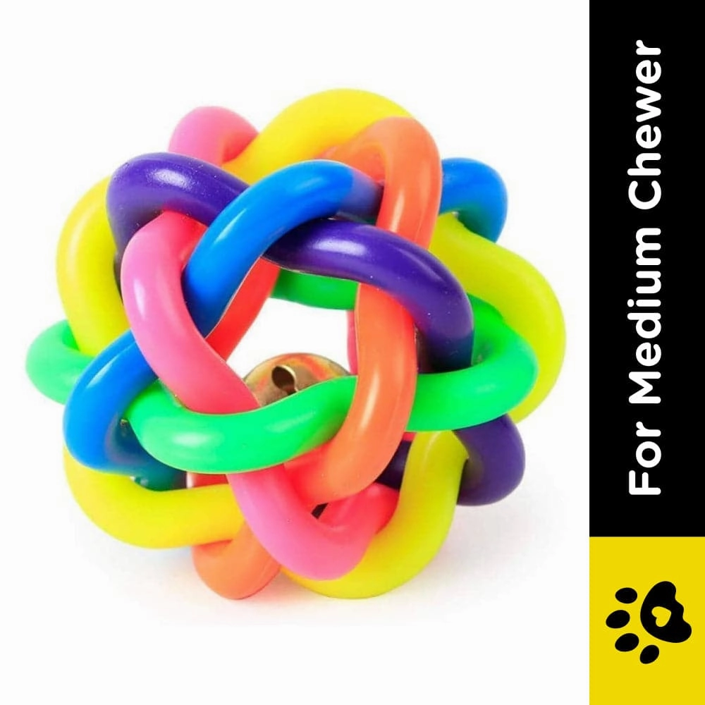 Skatrs Rope Ring Toy, Pet Vogue Bouncy Ball & Henlo Chicken Pops High Protein Treats Dog Combo