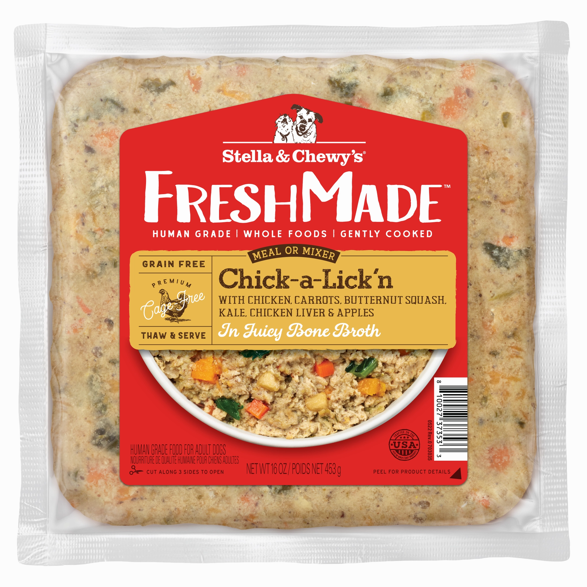 Stella & Chewy's Frozen Gently Cooked Chick-a-Lick'n