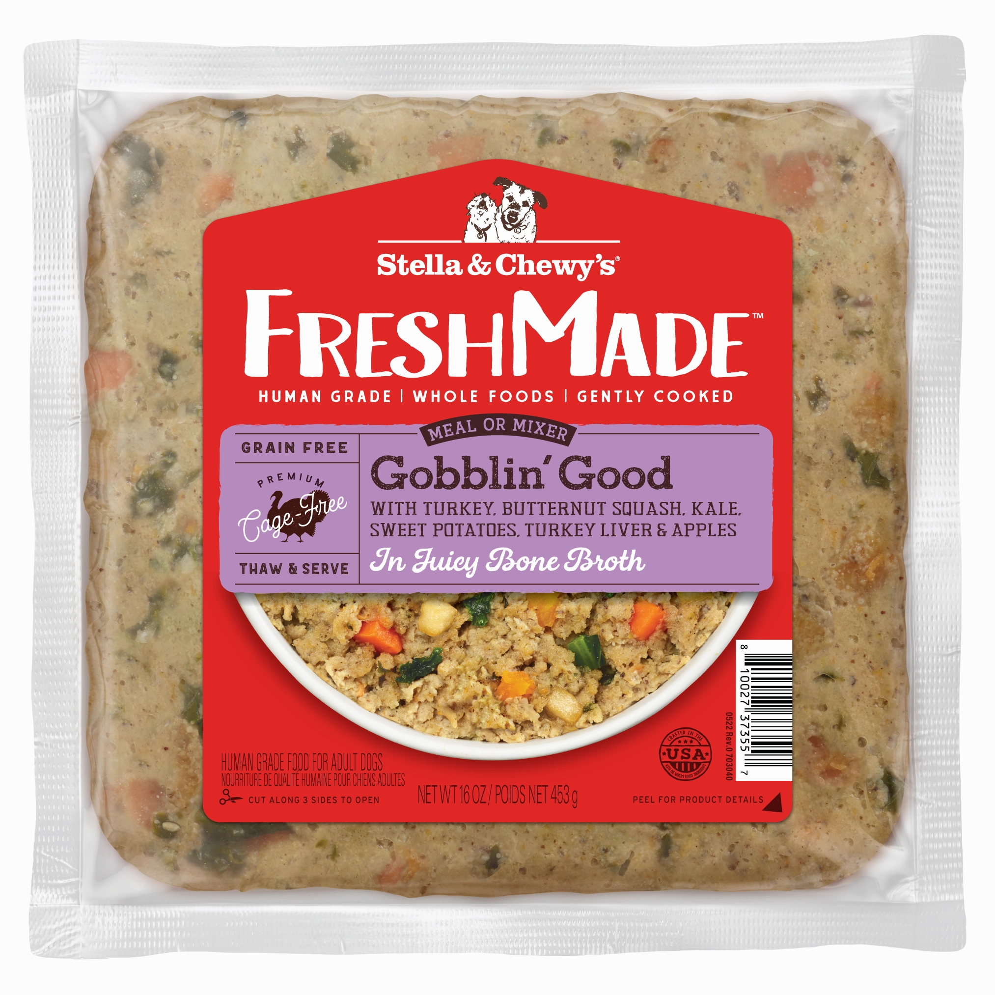 Stella & Chewy's Frozen Gently Cooked Gobblin' Good Turkey