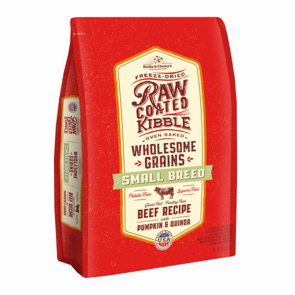 Stella & Chewy's Raw Coated Wholesome Grains Small Breed Beef Recipe with Pumpkin & Quinoa