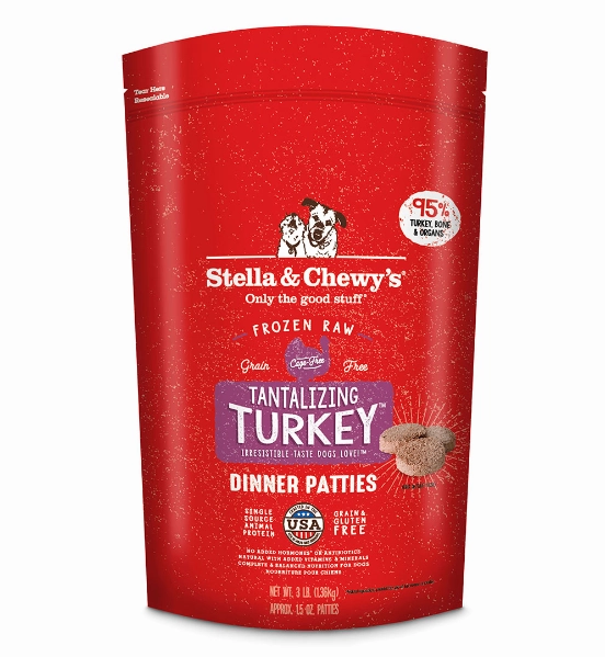 Stella & Chewy's Raw Frozen Tantalizing Turkey Dinner Patties