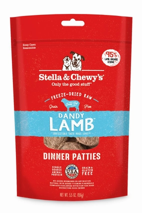 Stella and Chewy's Dandy Lamb Freeze Dried Dinner Patties Dog Food