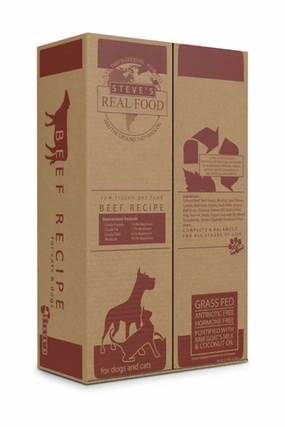 Steve's Real Food Beef BARF Nuggets Raw Dog Food, 9.75lb