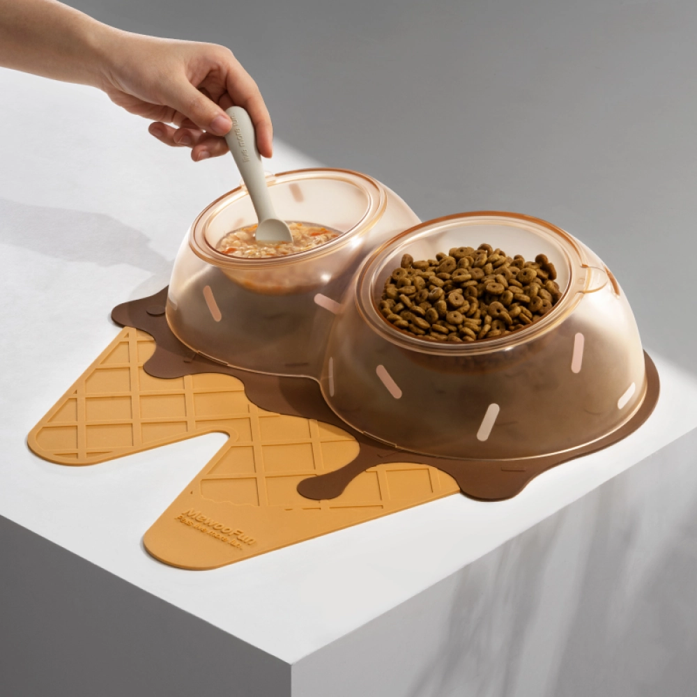 Talking Dog Club Kiwi Ice Cream Bowl for Cats (Green)
